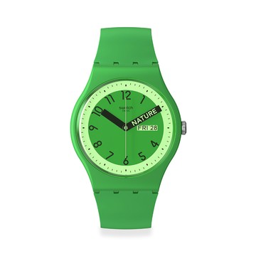 Swatch PROUDLY GREEN 經典手錶/男錶/女錶/瑞士製造 SO29G704 (41mm)【官方旗艦店】