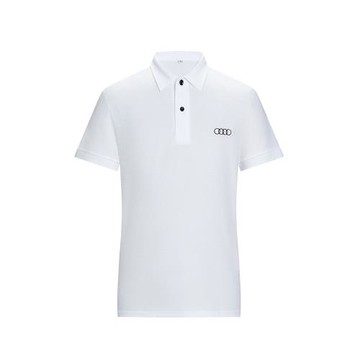 新款奧迪白色t恤男款工作服CBD展廳服務工裝夏裝上衣女polo衫短袖