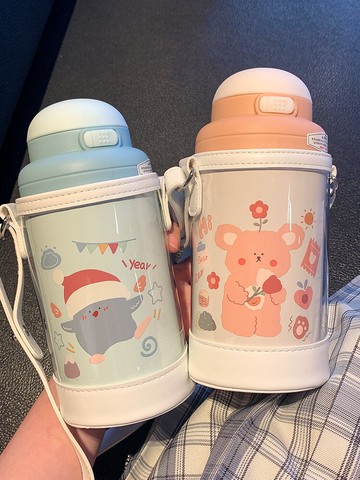 保溫杯兒童小學生便攜大容量可愛卡通創意幼兒園杯子男孩直飲水杯