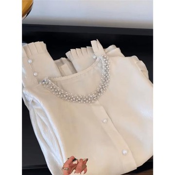 法式小眾設計感秋季2024新款高級感襯衫女重工設計感顯瘦氣質上衣