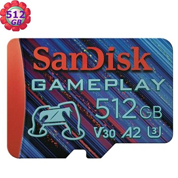 SanDisk GamePlay 512GB 512G microSD 190MB/s V30 U2 A2 A3 遊戲專用卡｜APP賺6%點數回饋
