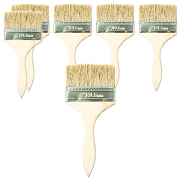 小麥購物 木柄油漆刷 Y702 73g  21.5 x 9.7cm(4寸)  6支