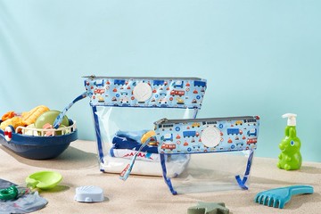 Soin Sewing 所以相縫 - 獨家花色透明袋組(大)+(小)-最愛小汽車