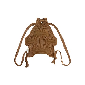 New Bow Backpack - Glitter Camel
