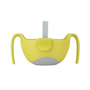 b.box 專利吸管三用碗 碗+碗蓋材質: 聚丙烯(PP) 耐熱溫度:120°C 吸管+零食蓋: 熱塑彈性體(TPE) 耐熱溫度: 100°C  檸檬黃  1組