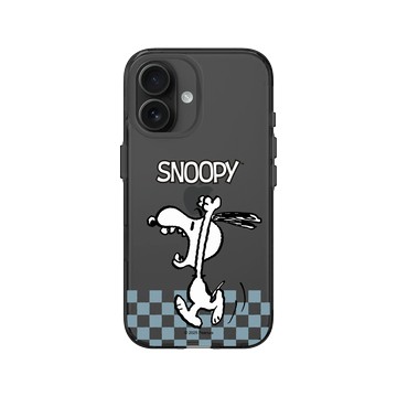 iPhone 16 Clear (相機按鈕) 酷墨灰 - 史努比 Snoopy - 吶喊