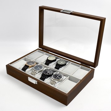 手錶盒 木紋收納錶盒(12支裝)【NAWA123】
