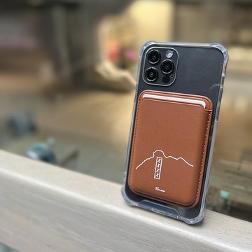 【客製化】【獅子山(自訂名字)】iPhone吸磁卡套(附送手機殼)