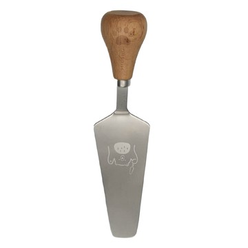 SHUEHO 樹可 站立餐具廚具 三角鏟 420不鏽鋼 櫸木手柄  熊熊 銀色 + 原木色  1組