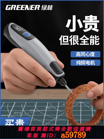 【台灣公司 可打統編】綠林電磨機手持式小型電動打磨機手串打孔拋光神器雕刻電磨打磨筆
