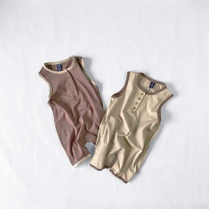 ベビー ロンパース 女の子 男の子 夏 ベビー服 カバーオール 新生児服 韓国子供服 オールインワン ベビーパイピングオールインワン 325 通販 Lineポイント最大get Lineショッピング
