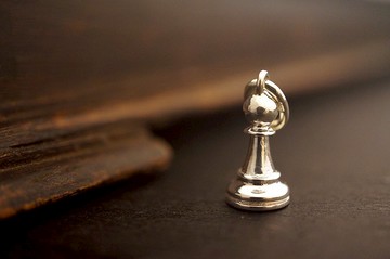 925 純銀西洋棋士兵吊咀 - 連18吋銀鏈(SN2) - 手作