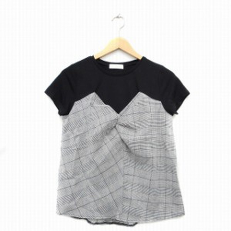 中古】エニィスィス エニシス anySiS カットソー Tシャツ ビスチェ風 半袖 グレンチェック 灰 /KT30 レディース 通販  LINEポイント最大1.0%GET LINEショッピング