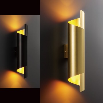 現代風質感黑／金色壁燈 40-71551、71552