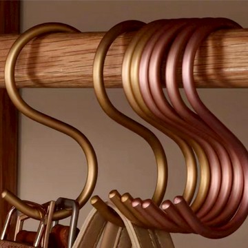 【NATURE J】極簡S勾 四入組 鋁合金 s掛鉤 包包 圍巾 領帶 皮帶 高級啞光 多層 S弧形掛鉤 防氧化 多功能