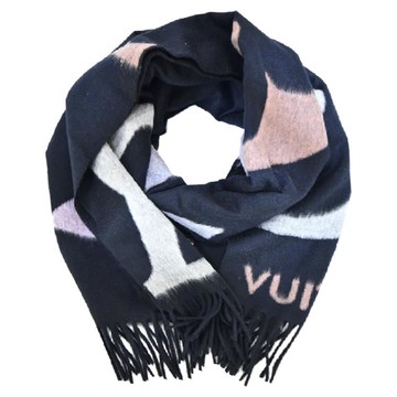 Louis Vuitton Ultimate Monogram LOGO羊毛圍巾（黑） _廠商直送