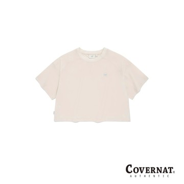 [COVERNAT] 女士夏季親膚透氣經典logo時尚百搭短款露臍T恤 （象牙白）[H8]