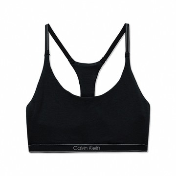 Calvin Klein 熱銷刺繡文字無內襯運動上衣(女)-黑色