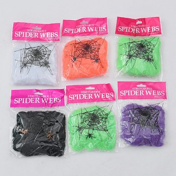 萬聖節 蜘蛛棉 蜘蛛網 裝飾道具 派對活動 鬼屋 密室 擺飾掛飾 牆壁 窗沿 吊燈掛件【BlueCat】【HW0273】
