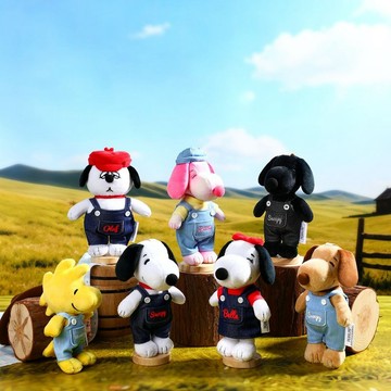 VIPO Snoopy 牛仔毛絨鑰匙扣盲盒 (隨機1個) SP37597