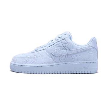 Nike AIR FORCE 1 07 PRM+ 女鞋 氫藍色 壓紋 星星 麂皮 AF1 休閒鞋 IO1259-400