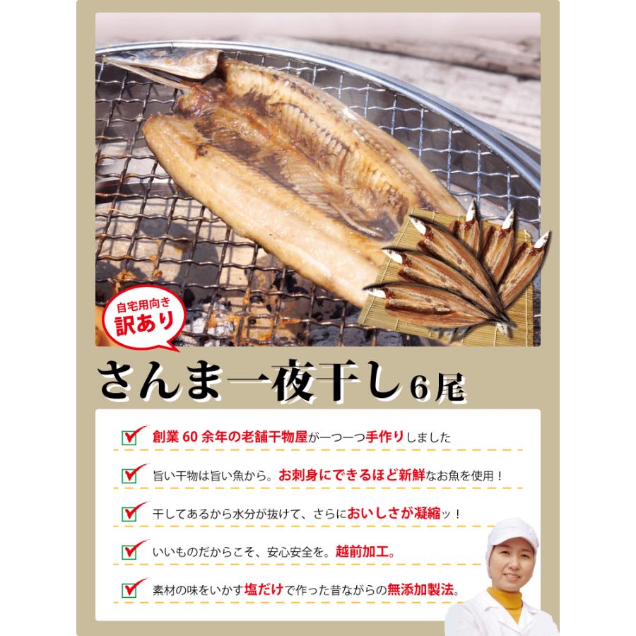 さんま 干物 6枚 サンマ 秋刀魚 干物セット 一夜干し 一夜干し魚 一夜干しセット ((冷凍)) 条件付送料無料