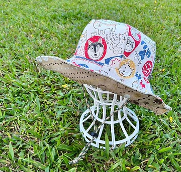 樂福手作雙面漁夫帽-討喜的小狗