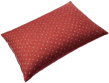 SEIDO【日本代購】蕎麥殼枕 高度調節 日式花紋帶罩 日本製 - 酒紅色