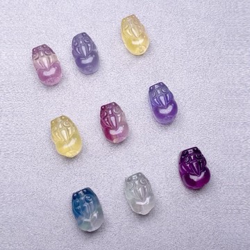 【肯爸水晶嚴選】高品質彩瑩貔貅 10x15mm/全孔/隔珠/配珠/手工串珠編織/材料珠/DIY/單顆/單珠/飾品/現貨