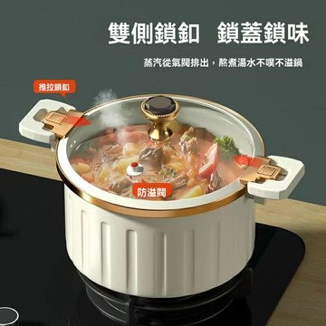 熱門優選大容量羅馬微壓鍋配色搪瓷琺琅湯鍋雙耳不粘鍋精鐵微壓速食壓力鍋