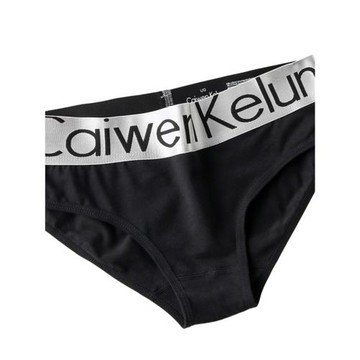 女士純棉質內褲三角小平角性感運動銀寬邊中低腰收腹學生幸運luck