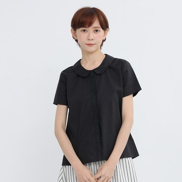 a la sha LOGO門襟短袖襯衫