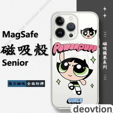 飛天女警磁吸蘋果i15 14 13 12 11Plus 8p iPhone16手機殼Magsafe防摔殼