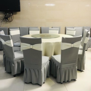 罩酒店飯店宴會婚宴凳子定制坐墊套全包通用布套木頭椅子套背布藝 雙11全館免運