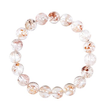 【正佳珠寶】粉晶 高品粉阿賽微膠花 10.4-10.8mm 粉晶阿賽手珠