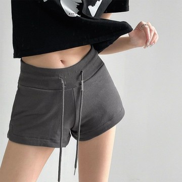 臺灣出貨❗免運❗ 短褲 休閒運動褲 居家短褲 抽繩短褲女 薄款高腰美式運動三分褲辣妹熱褲多巴胺小個子