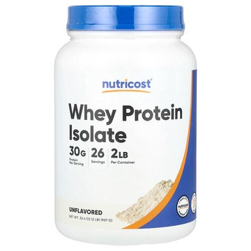 Nutricost, 分離乳清蛋白，原味，2 磅（907 克）