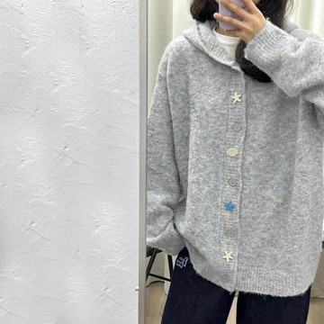 ＊ORead＊慵懶風連帽毛衣外套(灰色F碼)