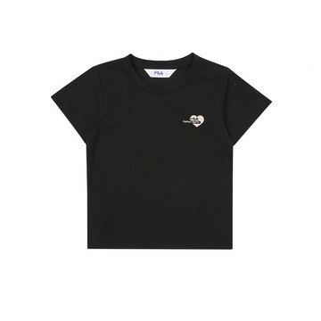 FILA KIDS 童短袖圓領T恤-黑色(幼兒) 1TEA-4022-BK