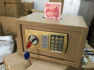 家用小保險箱密碼箱防摔儲蓄罐存錢罐成人保險櫃生日禮物兒童大號 MKS全館免運