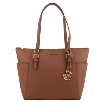 MICHAEL KORS-金字雙側口袋防刮拉鍊托特包（駱駝色）_廠商直送