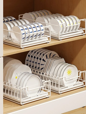 廚房拉籃碗碟櫥柜內抽屜式下水槽拐角碗盤調味調料抽拉收納置物架