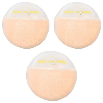 PiYOPiYO 黃色小鴨 高級粉撲  純棉材質不傷寶寶肌膚  880040  3個