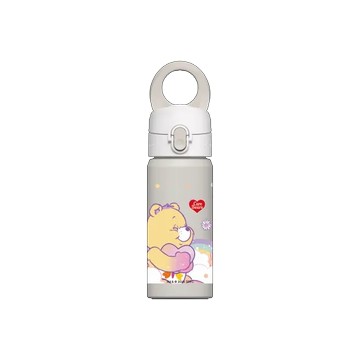 磁吸水壺 AquaStand 不鏽鋼 480cc - 無吸管 貝殼灰 - Care Bears - Love Yourself