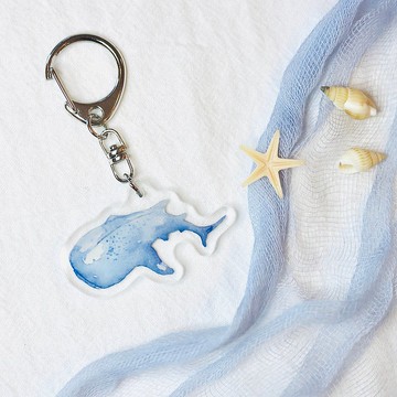 鯨鯊 匙扣 鑰匙圈 水彩海洋系列