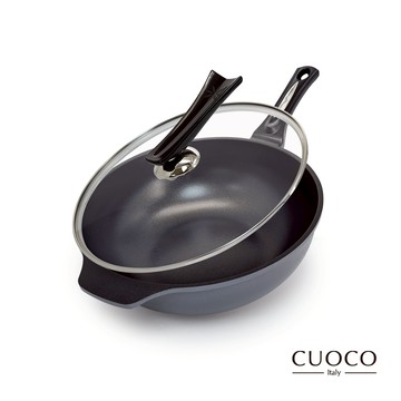 【CUOCO】石墨烯全能大炒鍋36cm/附鍋蓋/IH電磁爐適用