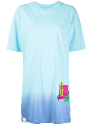 izzue - patchwork ombré effect T-shirt - women - Cotton - XS - Blue