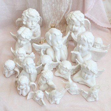 外單陶瓷歐式天使頭像擺件半身像 白瓷裝飾品家居工藝品客廳擺設
