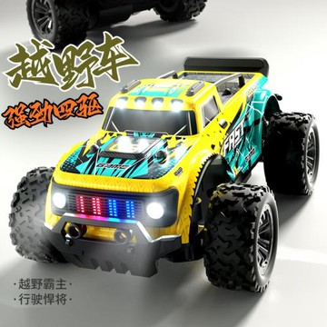 跨境入門級全比例大腳怪高速越野車燈光電動RC遙控汽車模型玩具
