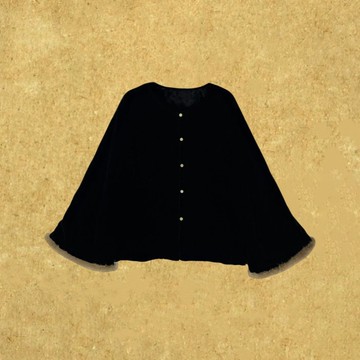 【踏雪】新中式復古/真絲絲絨對襟棉服上衣